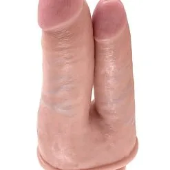 Gode Ventouse Ultra Réaliste Double Pénétration 15cm + 11cm King Cock - Pipedream