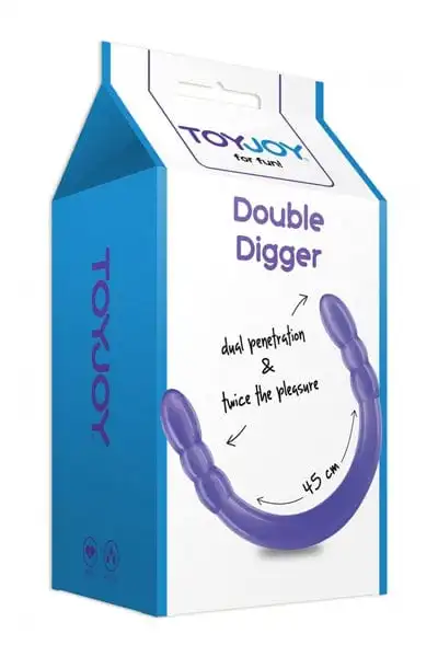 Godemichet à Double Extrémité Plaisir à 2 Double Digger Dong - Toy Joy 2 Godemichet à Double Extrémité Plaisir à 2 Double Digger Dong - Toy Joy – Image 2