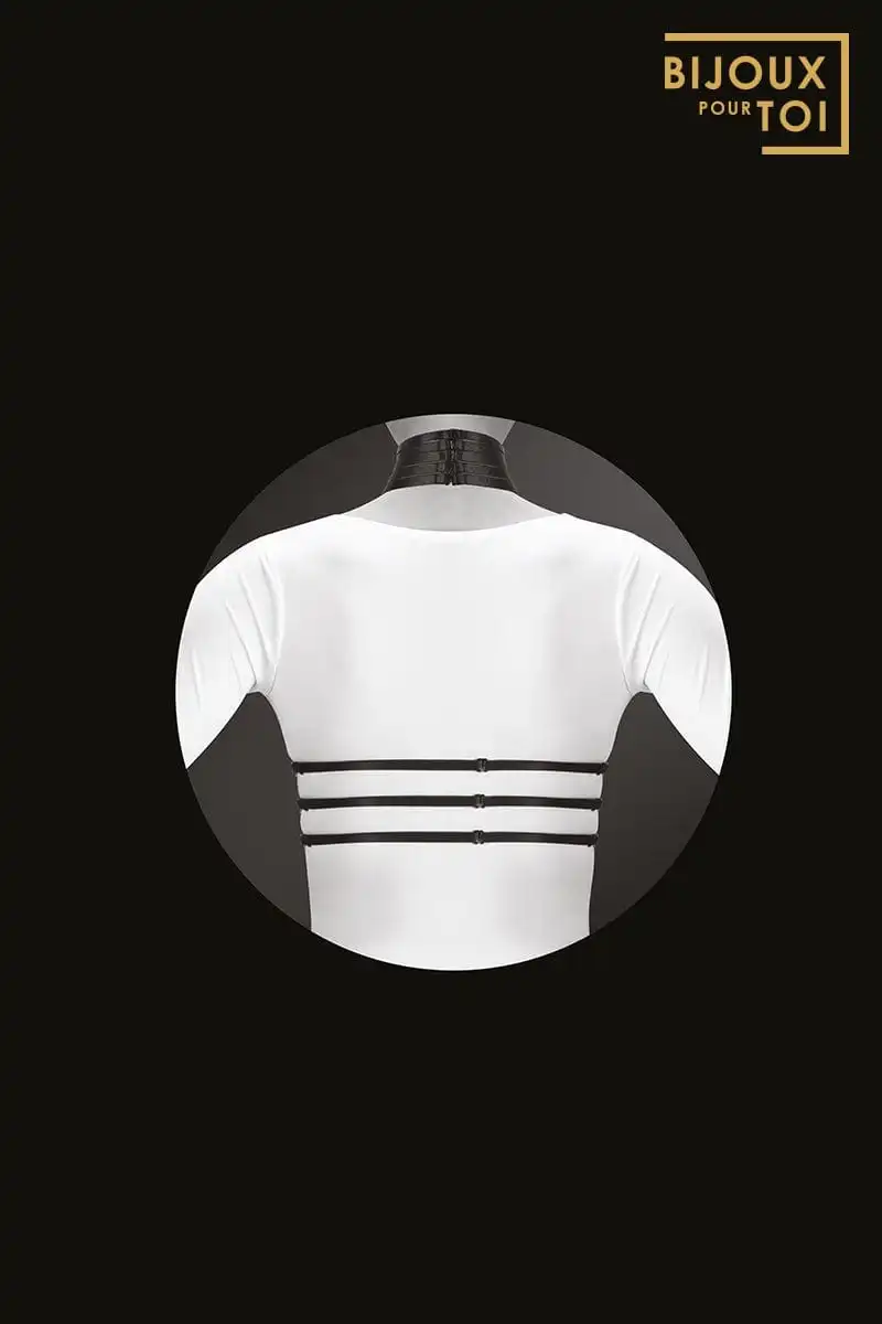 Harnais + Tour De Cou Type Réglables Accessoire Fetish BDSM - Bijoux Pour Toi 2 Harnais + Tour De Cou Type Réglables Accessoire Fetish BDSM - Bijoux Pour Toi – Image 2