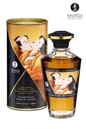 Huile Chauffante Aphrodisiaque Baisers Au Caramel 100 Ml - Shunga -LINGERIES Soldes huile chauffante baisers au caramel shunga only love 33794973761716