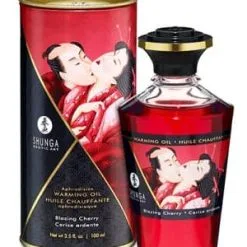 Huile Comestible Chauffante Cerise Ardente Aphrodisiaque 100ml - Shunga