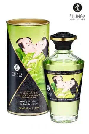 Huile Sexuelle Effet Chauffant Comestible Sorbet De Minuit - Shunga 1 Huile Sexuelle Effet Chauffant Comestible Sorbet De Minuit - Shunga