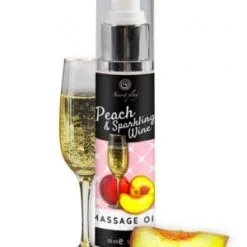 Huile De Massage Aphrodisiaque Pêche Et Vin Pétillant 50ml - Secret Play