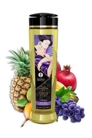 Huile De Massage érotique Boost Libido Parfum Fruits Exotiques - Shunga 1 Huile De Massage érotique Boost Libido Parfum Fruits Exotiques - Shunga