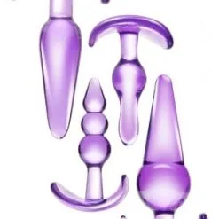 Kit 4 Plug Anal PVC Couleur Lilas Spécial Pour Pratique Débutante - Zahara