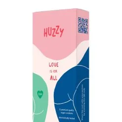 Lot De 12 Préservatifs En Latex Lubrifié Surface Lisse 100% Vegan - Huzzy