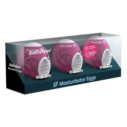 Lot De 3 Masturbateurs Masculin Eggs Bubble Oeufs 7 X 5 Cm - Satisfyer -LINGERIES Soldes lot de 3 masturbateurs masculin eggs bubble oeufs 7 x 5 cm satisfyer only love 34018994520244