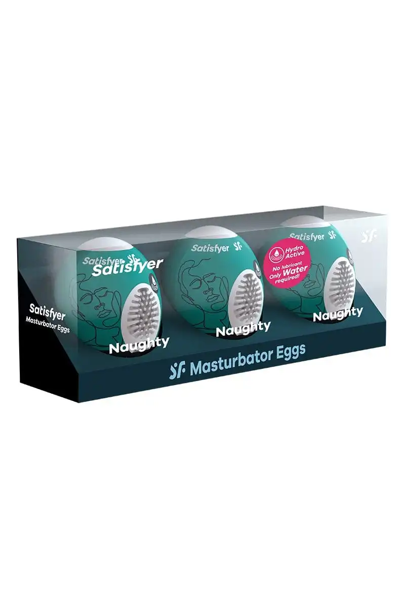 Lot De 3 Masturbateurs Pour Homme Eggs Naughty 7 X 5 Cm - Satisfyer 3 Lot De 3 Masturbateurs Pour Homme Eggs Naughty 7 X 5 Cm - Satisfyer – Image 3