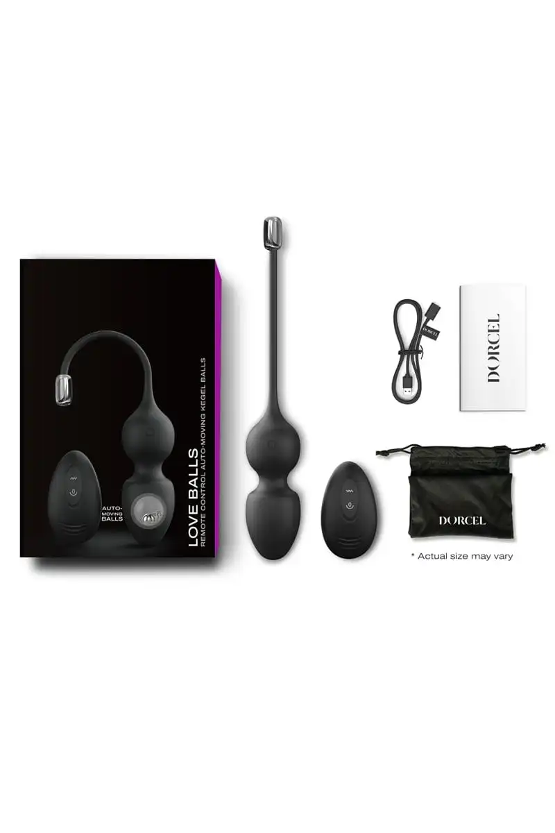 Love Balls Télécommandées Noires Boules De Kegel Connecté Couple - Dorcel 3 Love Balls Télécommandées Noires Boules De Kegel Connecté Couple - Dorcel – Image 3