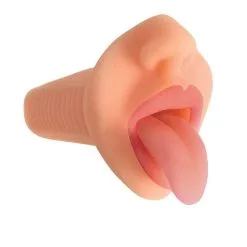 Masturbateur Bouche Vibrante Spéciale Fellation Courtney 16,8cm - Curve Novelties