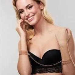 Menottes De Mailles Bijou érotique Métalliques Dorées - Bijoux Indiscrets