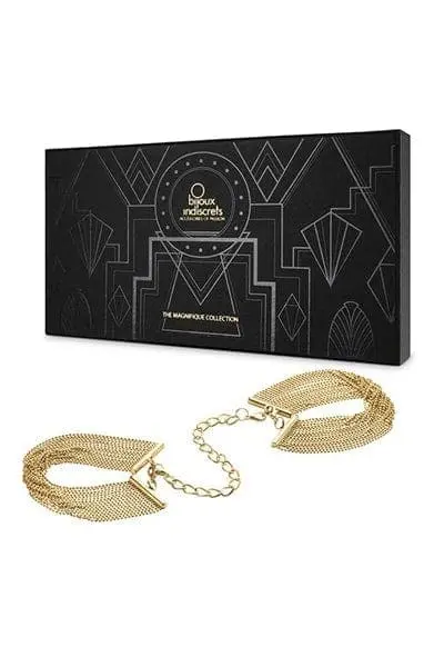 Menottes De Mailles Bijou érotique Métalliques Dorées - Bijoux Indiscrets 4 Menottes De Mailles Bijou érotique Métalliques Dorées - Bijoux Indiscrets – Image 4