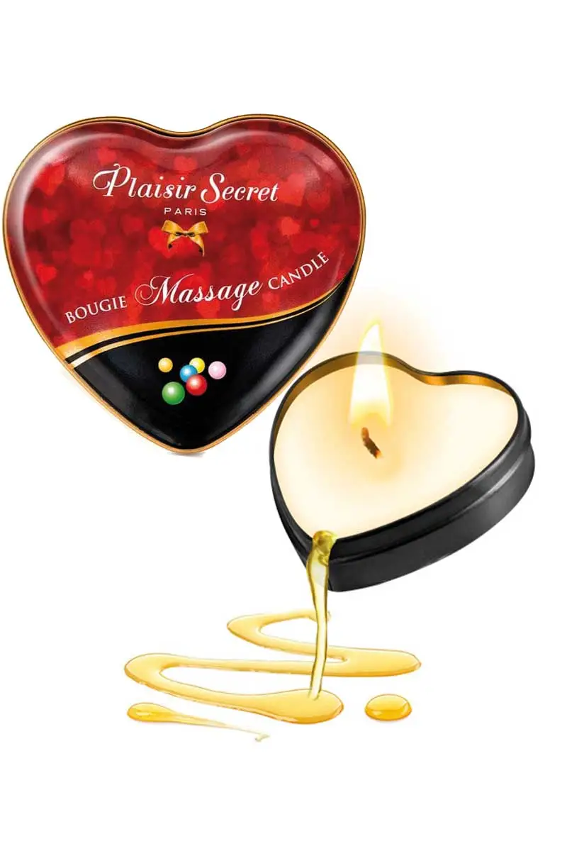 Mini Bougie De Massage Bubble Gum à Usage Unique - Plaisir Secret 1 Mini Bougie De Massage Bubble Gum à Usage Unique - Plaisir Secret