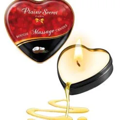 Mini Bougie De Massage Coeur Noix De Coco - Plaisir Secret