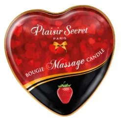 Mini Bougie De Massage à La Fraise Usage Unique 35ml - Plaisir Secret -LINGERIES Soldes mini bougie de massage fraise utilisation unique 35ml plaisir secret only love 49147571863899