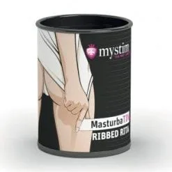 Mini Masturbateur Pour Homme En élastomère MasturbaTIN Ribbed Rita - Mystim
