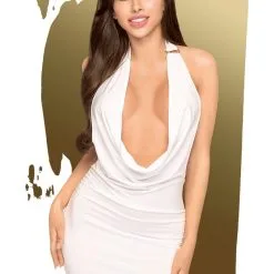 Mini Robe Courte Blanche Et String Assorti Heart Rob - Penthouse