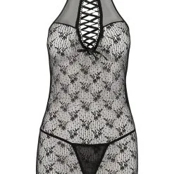 Passion Lingerie Nuisette Sensuelle Noire Transparente En Résille + String Assorti Azalia - Passion 6 Passion Lingerie Nuisette Sensuelle Noire Transparente En Résille + String Assorti Azalia - Passion -LINGERIES Soldes nuisette azalia passion only love 34099766296756