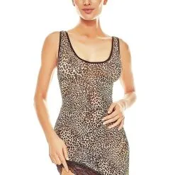 Anaïs Nuisette Sexy En Tulle Léopard Finition Dentelle S - 3XL Piantis - Anais Lingerie