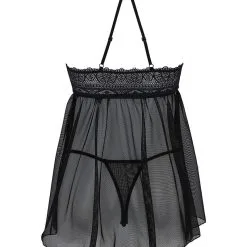 Passion Lingerie Nuisette Et String Sexy En Dentelle Et Tulle Kerria - Passion ECO Collection -LINGERIES Soldes nuisette kerria passion eco collection only love 34099350962356