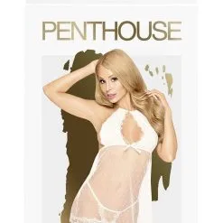 Nuisette Transparente Et String Assorti Libido Boost Blanche - Penthouse -LINGERIES Soldes nuisette libido boost blanche penthouse only love 34100181172404