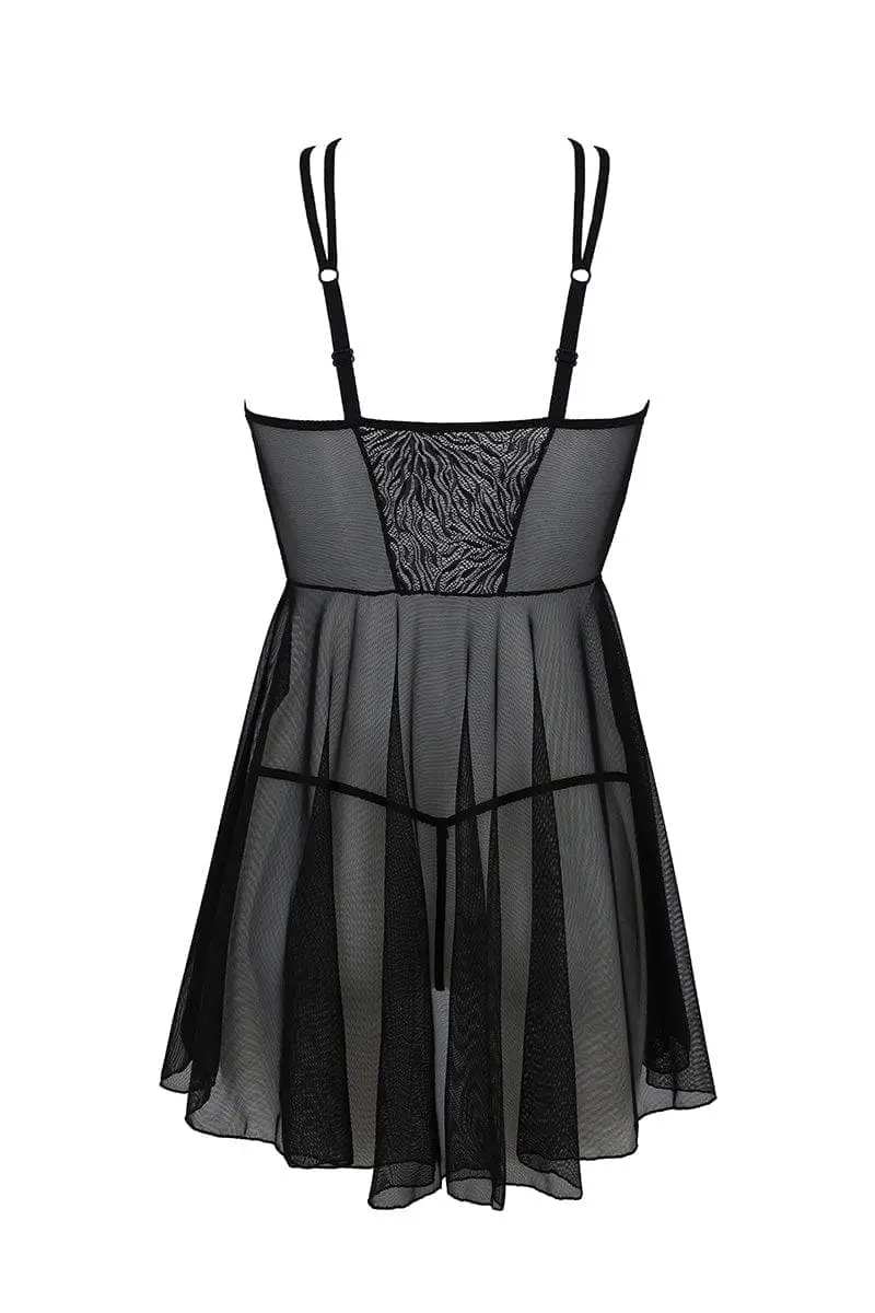 Passion Lingerie Ensemble 2 Pièces Nuisette Coquine Et String Assorti Selaginella - Passion 4 Passion Lingerie Ensemble 2 Pièces Nuisette Coquine Et String Assorti Selaginella - Passion – Image 4