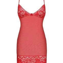 Nuisette Sexy En Resille Et Dentelle Rouge Vanessa - Anaïs Lingerie -LINGERIES Soldes nuisette vanessa anais lingerie only love 34099904118964