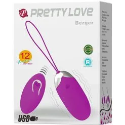 Oeuf Vibrant Rechargeable En Silicone 12 Modes De Vibration Berger - Pretty Love -LINGERIES Soldes oeuf vibrant pretty love berger only love 34525405118644