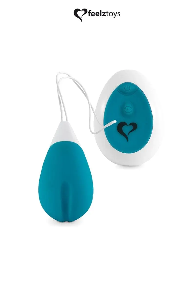 Oeuf Vibrant Stimulation Vaginale Et Clitoridienne Turquoise - Feelztoys 1 Oeuf Vibrant Stimulation Vaginale Et Clitoridienne Turquoise - Feelztoys