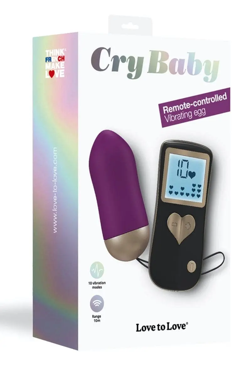 Oeuf Vibrant Télécommandé à Pile Pourpre Cry Baby Purple Rain - Love To Love 3 Oeuf Vibrant Télécommandé à Pile Pourpre Cry Baby Purple Rain - Love To Love – Image 3