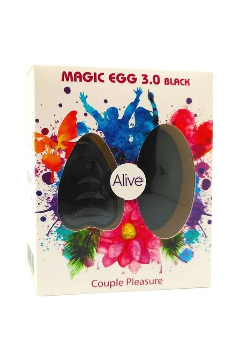 Oeuf Vibreur Avec Télécommande Magic Egg 3 Noir 7,3 X 3,6cm - Alive 2 Oeuf Vibreur Avec Télécommande Magic Egg 3 Noir 7,3 X 3,6cm - Alive – Image 2