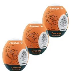 Pack De 3 Masturbateurs De Poche Riffle Eggs Crunchy 7 X 5 Cm - Satisfyer