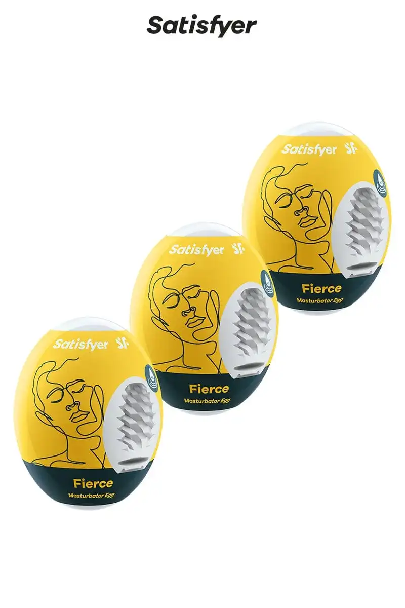 Pack De 3 Masturbateurs Masculins Eggs Fierce 7 X 5 Cm - Satisfyer 1 Pack De 3 Masturbateurs Masculins Eggs Fierce 7 X 5 Cm - Satisfyer