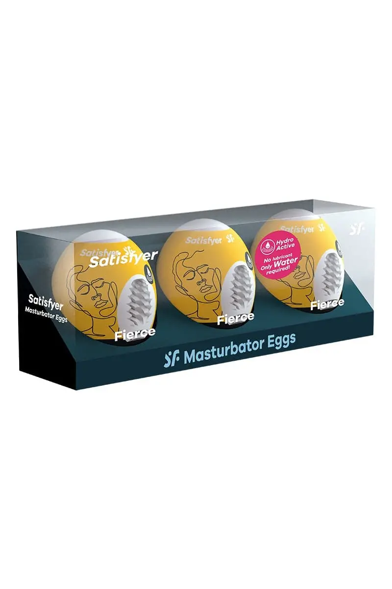 Pack De 3 Masturbateurs Masculins Eggs Fierce 7 X 5 Cm - Satisfyer 2 Pack De 3 Masturbateurs Masculins Eggs Fierce 7 X 5 Cm - Satisfyer – Image 2