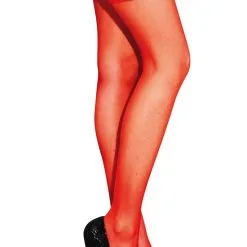 Anne D'Alès Paire De Bas Classiques Et Sexy En Voile Rouge Pour Jarretelles - Anne D'Ales