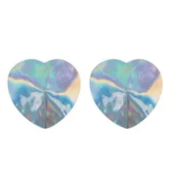 Paire De Caches-mamelons Sexy Nipples Argentés Hologramme - Paris Hollywood