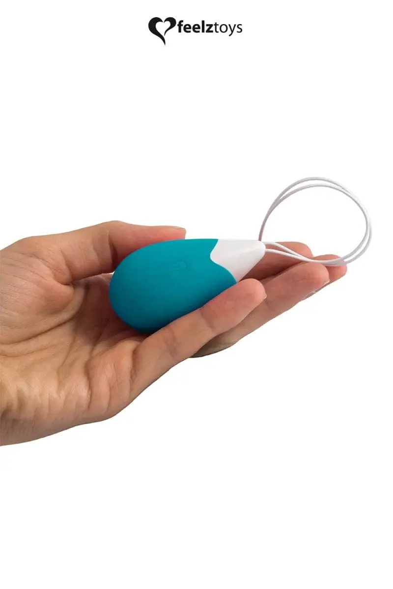 Oeuf Vibrant Stimulation Vaginale Et Clitoridienne Turquoise - Feelztoys 2 Oeuf Vibrant Stimulation Vaginale Et Clitoridienne Turquoise - Feelztoys – Image 2