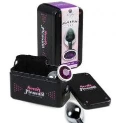 Plug Anal En Aluminium Lisse Et Doux Avec Bijou Violet M 8,5cm - Secret Play