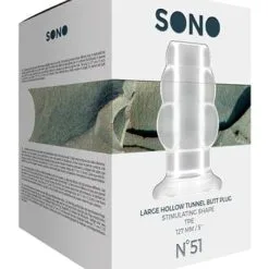 Plug Anal Creux Transparent En Silicone Plug étanche Taille L - SONO -LINGERIES Soldes plug anal creux taille l sono only love 34041546604724