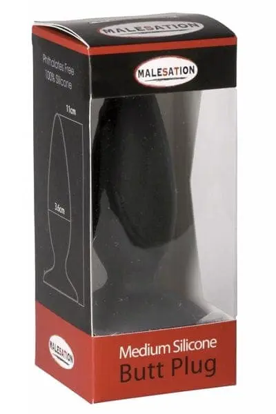 Plug Anal En Silicone Noir Plaisir Anal 3,6 Cm Medium - Malesation 2 Plug Anal En Silicone Noir Plaisir Anal 3,6 Cm Medium - Malesation – Image 2