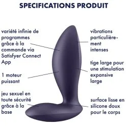 Plug Anal Vibrant Unisexe Power Plug Connecté - Satisfyer 8 Plug Anal Vibrant Unisexe Power Plug Connecté - Satisfyer -LINGERIES Soldes plug anal vibrant unisexe power plug connecte satisfyer only love 40820325351737