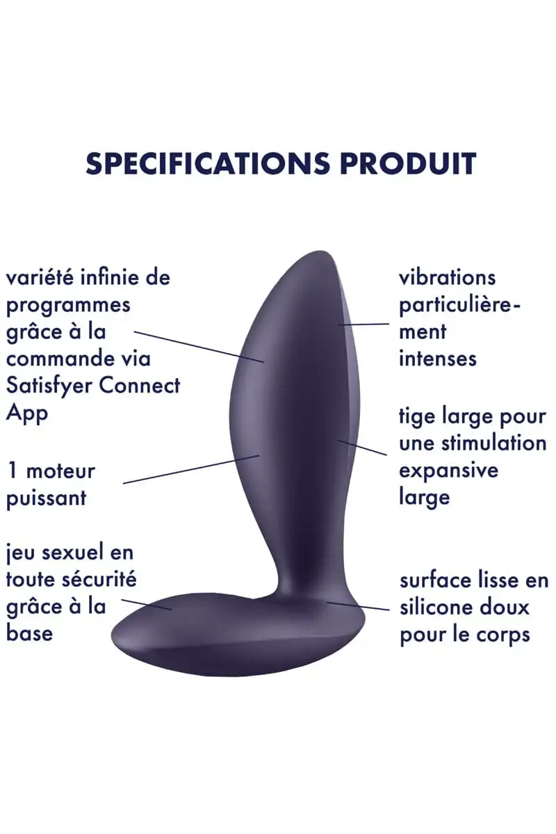 Plug Anal Vibrant Unisexe Power Plug Connecté - Satisfyer 4 Plug Anal Vibrant Unisexe Power Plug Connecté - Satisfyer – Image 4