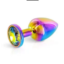 Blug Anal En Aluminium Effet Arc-en-ciel M 9,1 X 3,2cm - Hidden Eden