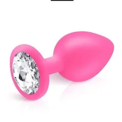 Bijou Intime Anal Homme Et Femme En Silicone Rose M 8cm - Hidden Eden