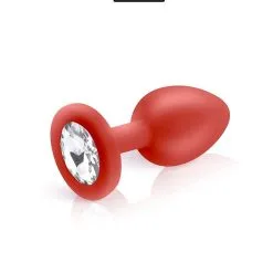 Plug Sextoy Anal Extra Lisse En Silicone Rouge S 7,2 X 2,7cm - Hidden Eden