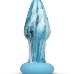 Plug Anal En Verre Design Bleu Ocean Curl - Gildo