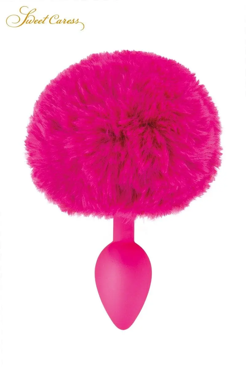 Sweet Caress Plug Queue De Lapin En Silicone Haute Qualité Plug Fourrure S - Fuchsia 1 Sweet Caress Plug Queue De Lapin En Silicone Haute Qualité Plug Fourrure S - Fuchsia