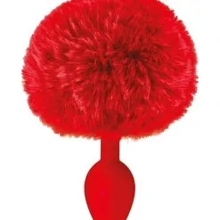 Plug Queue De Lapin Rouge Mixte Ponpon Fourure étanche S - Sweet Caress