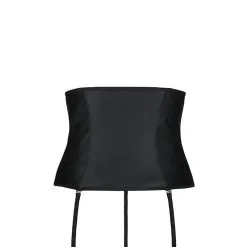 Passion Lingerie Porte-jarretelles Serre Taille Lacé En Faux Cuir Noir Mat Céline - Passion -LINGERIES Soldes porte jarretelles serre taille lace en faux cuir noir mat celine passion only love 34542505296052