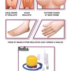 Poupée Gonflable Réaliste Position Assise Cuisses écartées Antonya Vidra + Gonfleur - NMC 9 Poupée Gonflable Réaliste Position Assise Cuisses écartées Antonya Vidra + Gonfleur - NMC -LINGERIES Soldes poupee gonflable realiste position assise cuisses ecartees antonya vidra gonfleur nmc only love 34029830242484